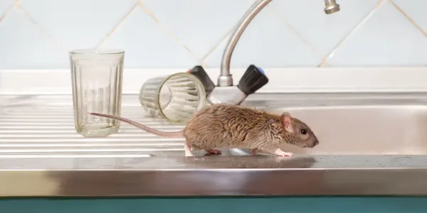 a mouse on a sink